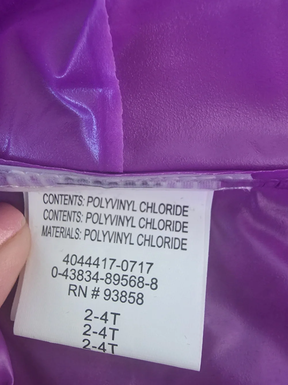 Disney Purple & Pink Princess Hooded Raincoat for Kids